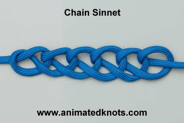 Animation: Chain Sinnet (Monkey Braid) Tying (Decorative)