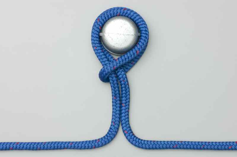 Cow Hitch (Lanyard Hitch) using Loops Tying (Scouting)