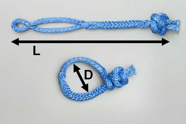 Click to enlarge pictures Soft Shackle Lengths