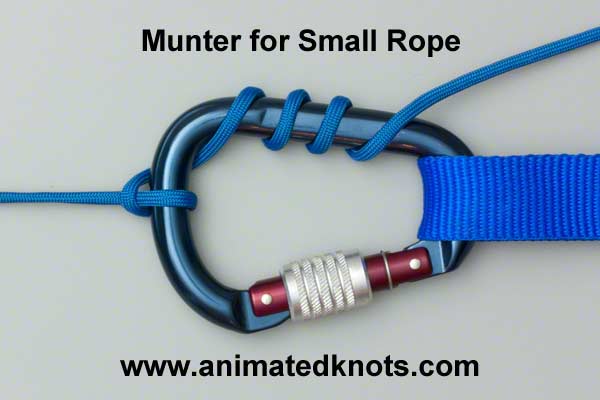 Pictures of Munter Hitch for Small Rope