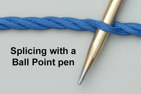 Pictures of Splicing with a Ball Point Pen