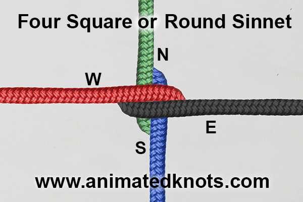 Pictures of Top View Tying Square Sinnet