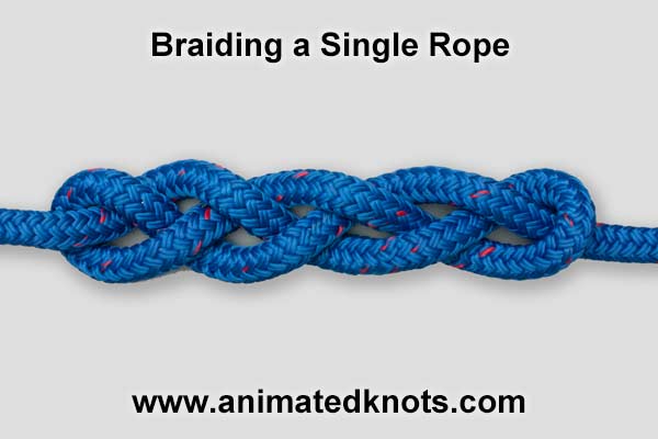 Pictures of Braiding a Single Rope