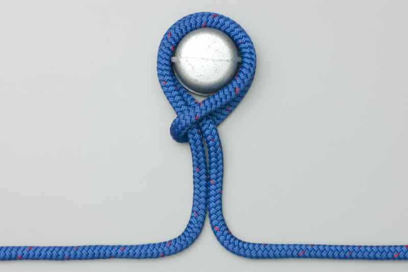 Cow Hitch (Lanyard Hitch) using Loops, Step-by-Step Animation