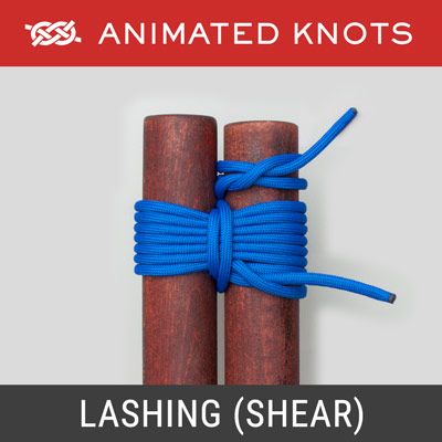 Lashing - Joins two poles with other ends apart as shear legs