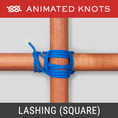 Lashing - Square - Binds two poles together at a 90-degree angle