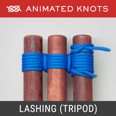Lashing Knot – Tripod | How to tie a Lashing Knot – Tripod using  Step-by-Step Animations | Animated Knots by Grog