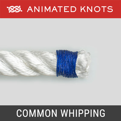 Common Whipping - tied with whipping twine and no sail needle