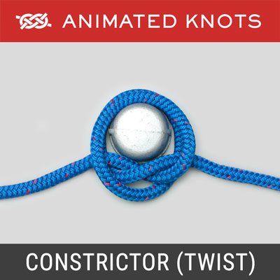 Constrictor Knot - Twist Method - quick temporary whipping for a fraying rope's end