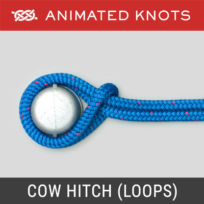 Cow Hitch using Rope Loops Method