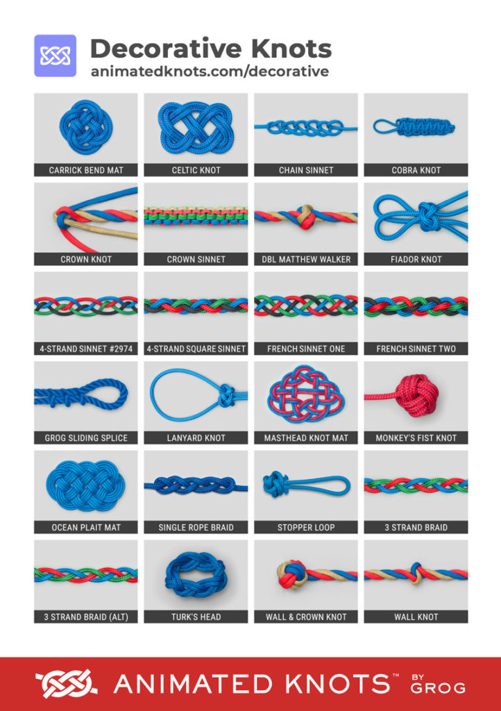 Decorative Knots, Learn How to Tie Decorative Knots using Step-by-Step  Animations
