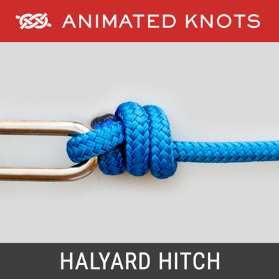 Halyard Hitch - Join halyard to a shackle at top of a sail